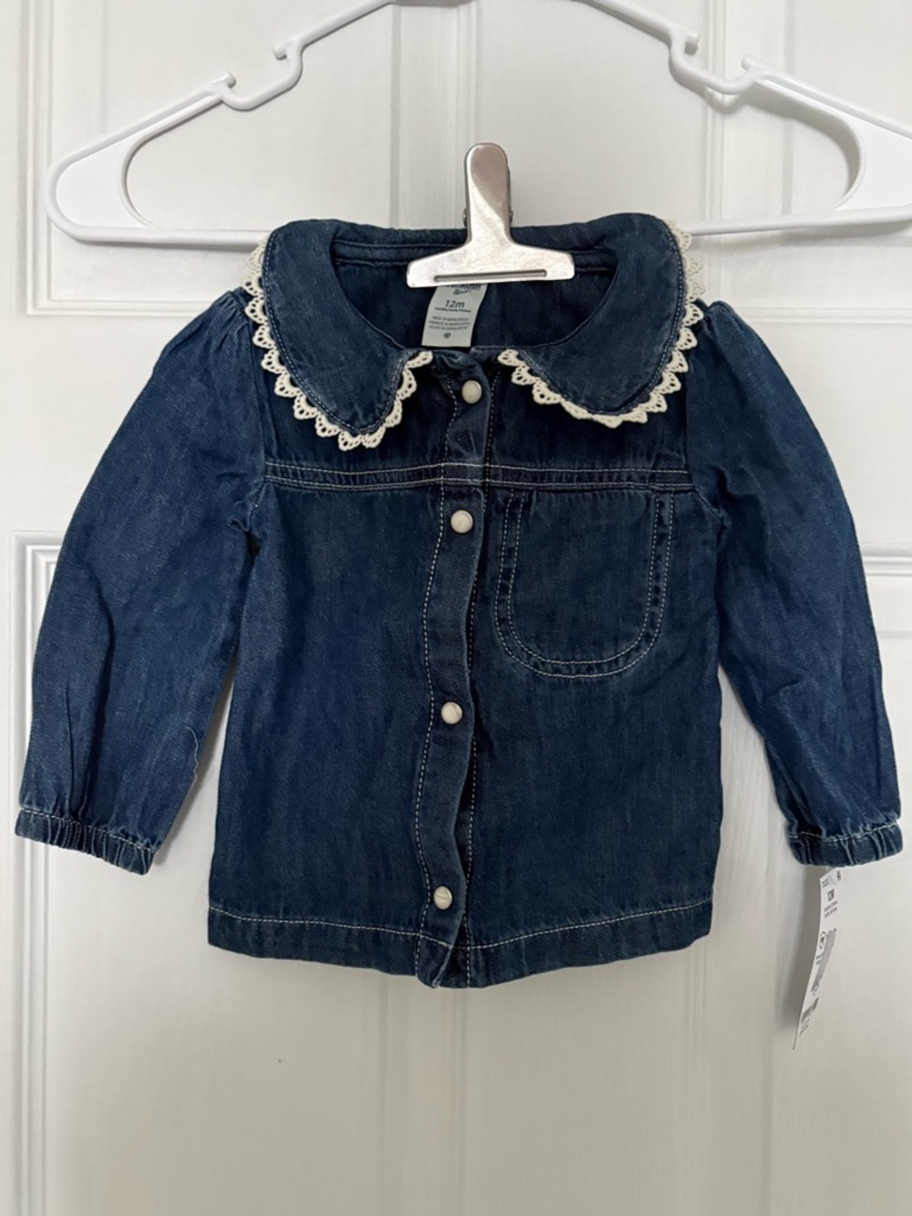 Oshkosh Baby Girl Western Denim Long-Sleeve Top - 12M